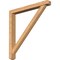 Ekena Millwork Traditional Craftsman Smooth Bracket w/ Offset Brace, Western Red Cedar, 5 1/2"W x 48"D x 48"H BKT0604X48X48TRA04SWR - alternate 1